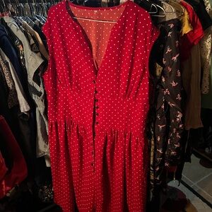 Red Polka Dot Dress xxxl